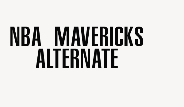 NBA Mavericks Alternate Font