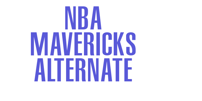 NBA Mavericks Alternate Font