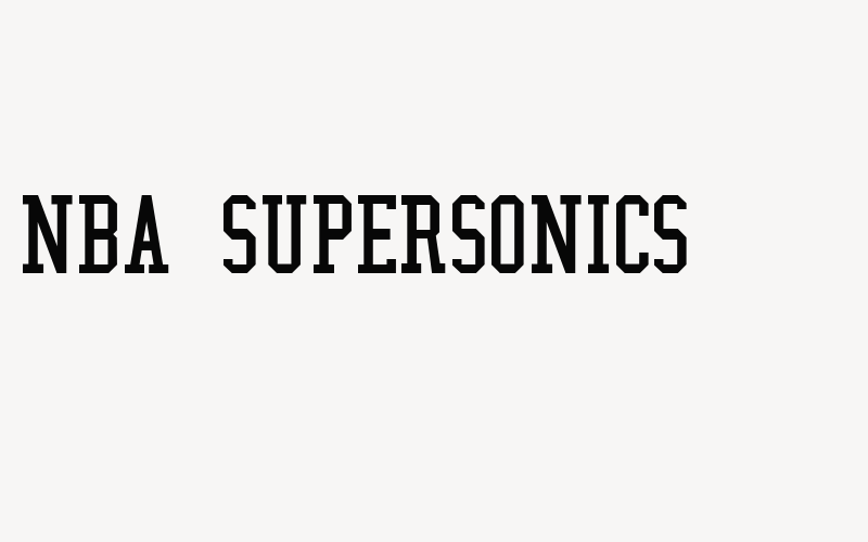 NBA SuperSonics Font