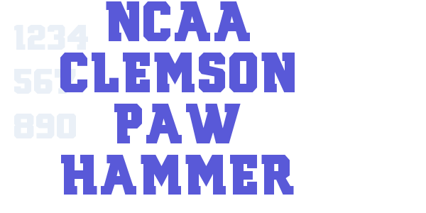 NCAA Clemson Paw Hammer font free