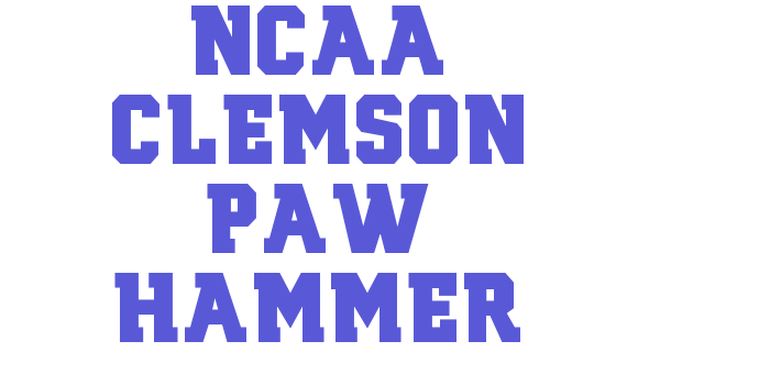 NCAA Clemson Paw Hammer Font Download