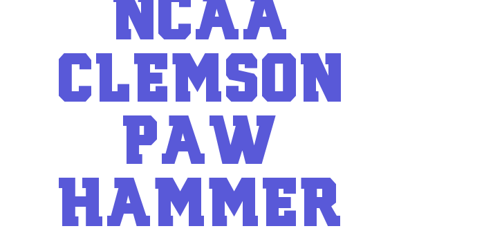 NCAA Clemson Paw Hammer Font