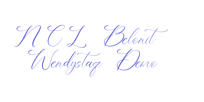 NCL Belonit  Wendystaq Demo Font Download