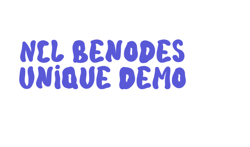 NCL Benodes Unique Demo Font Download