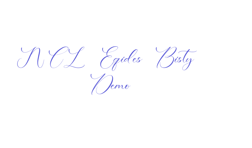 NCL Eqides Bisty Demo Font Download