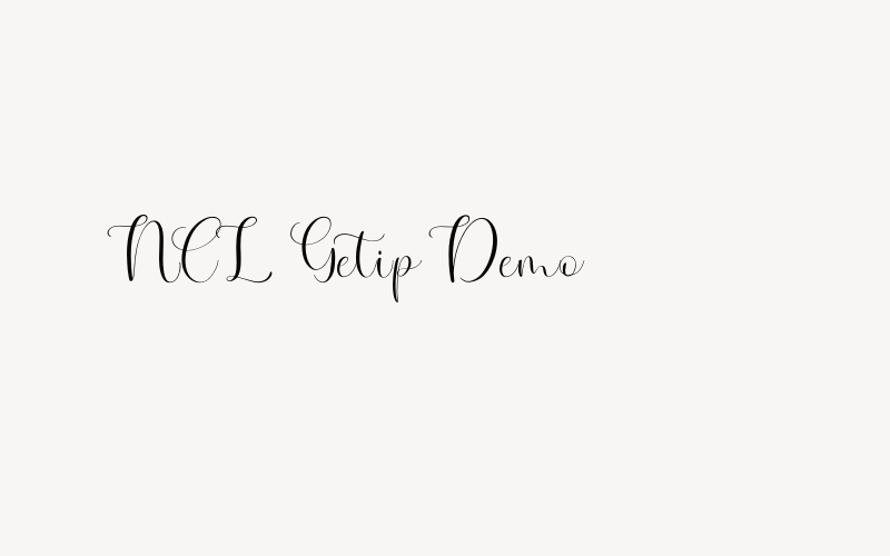 NCL Getip Demo Font