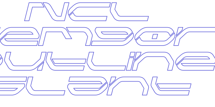 NCL Kemgor Outline Slant Font Download