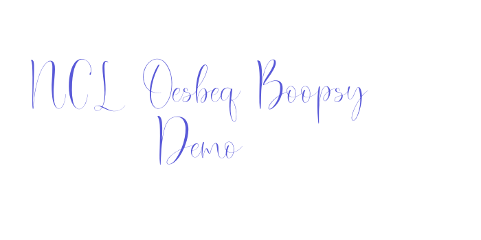 NCL Oesbeq Boopsy Demo Font Download