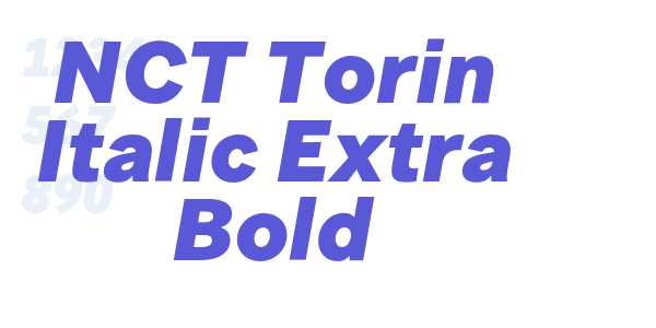 NCT Torin Italic Extra Bold font free