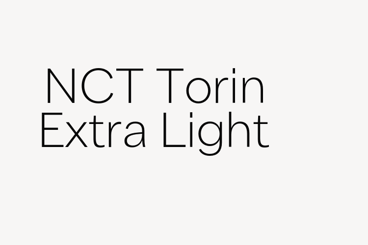 NCT Torin Extra Light font download