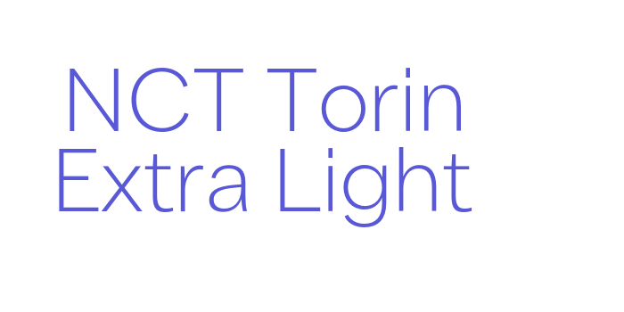 NCT Torin Extra Light Font