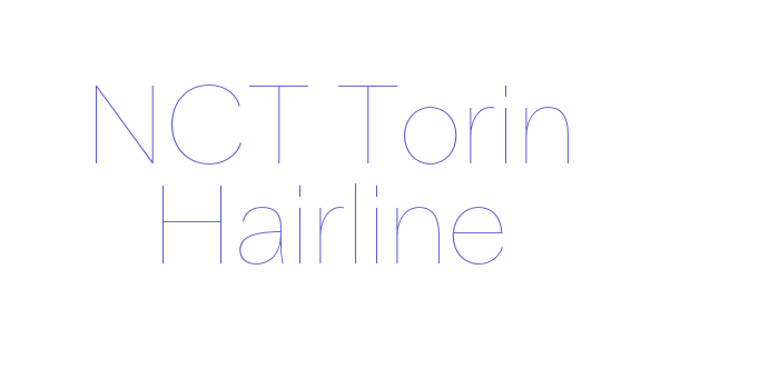 NCT Torin Hairline Font