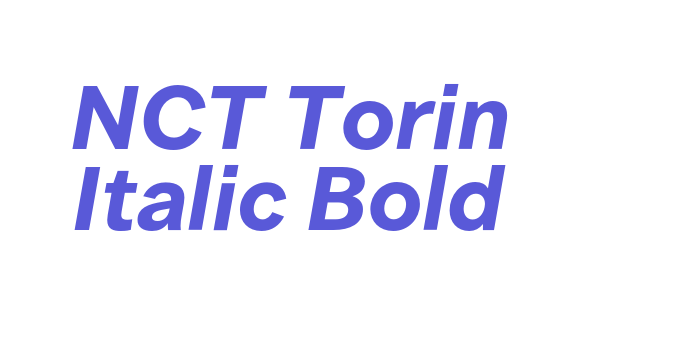 NCT Torin Italic Bold Font Download