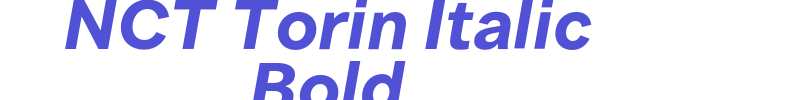 NCT Torin Italic Bold