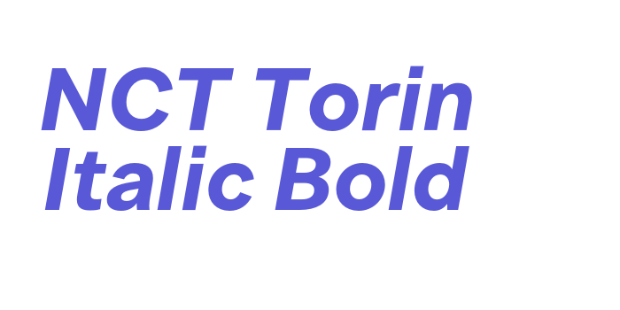 NCT Torin Italic Bold Font