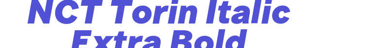 NCT Torin Italic Extra Bold