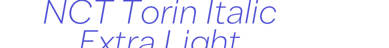 NCT Torin Italic Extra Light