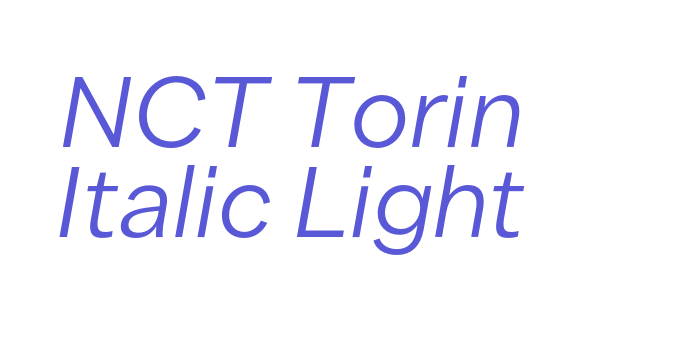 NCT Torin Italic Light Font