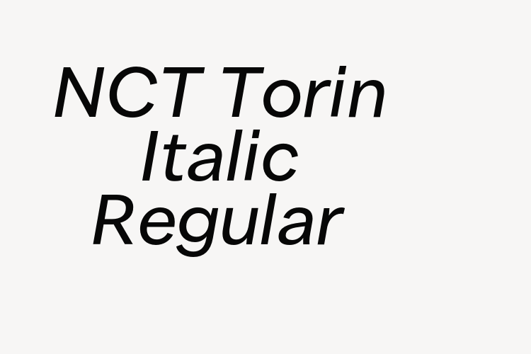 NCT Torin Italic Regular font download