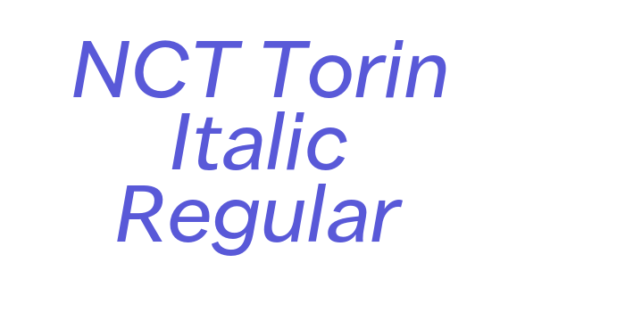 NCT Torin Italic Regular Font Download