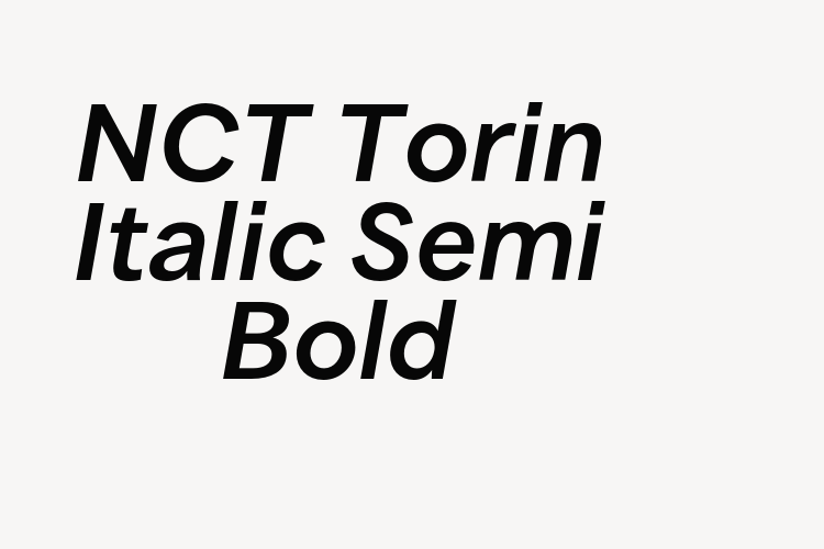 NCT Torin Italic Semi Bold font download