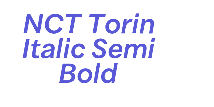 NCT Torin Italic Semi Bold Font Download