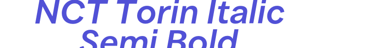 NCT Torin Italic Semi Bold