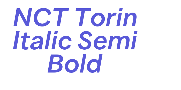 NCT Torin Italic Semi Bold Font