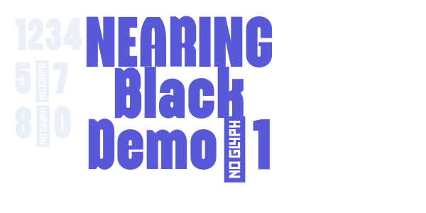 NEARING Black Demo_1 font free