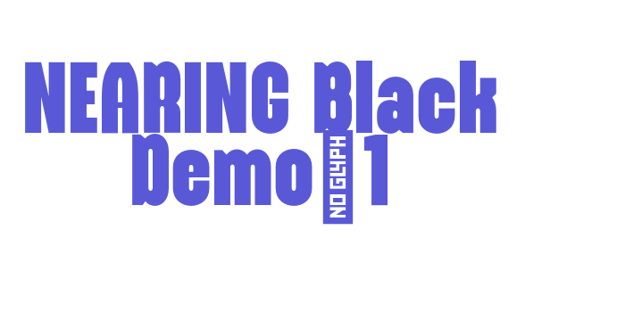 NEARING Black Demo_1 Font Download