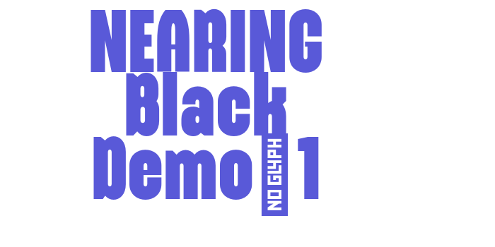 NEARING Black Demo_1 Font