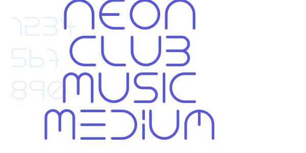 NEON CLUB MUSIC Medium font free