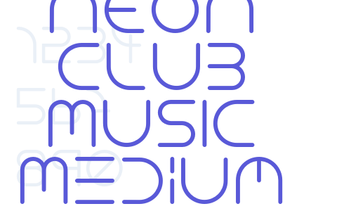 NEON CLUB MUSIC Medium Font Download