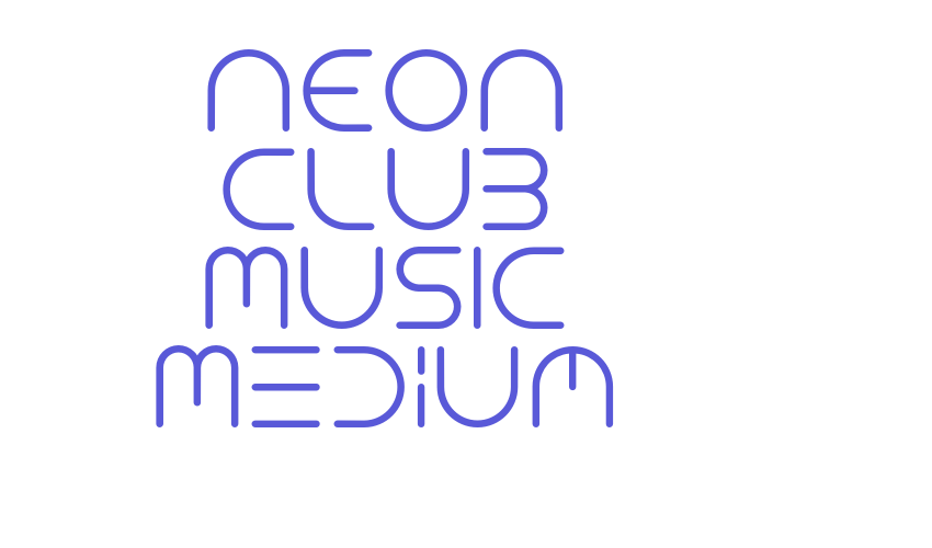 NEON CLUB MUSIC Medium Font Download