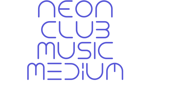 NEON CLUB MUSIC Medium Font Download