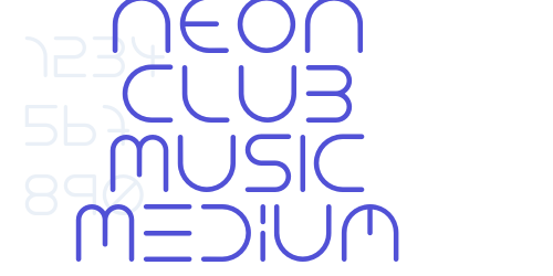 NEON CLUB MUSIC Medium-font-download
