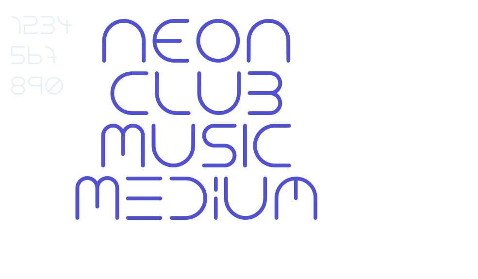 NEON CLUB MUSIC Medium-font-download