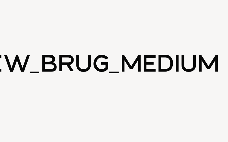 NEW_BRUG_Medium Font