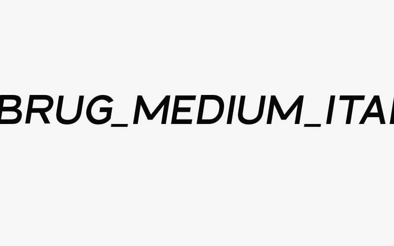 NEW_BRUG_Medium_Italic Font