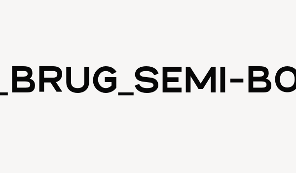 NEW_BRUG_Semi-Bold Font