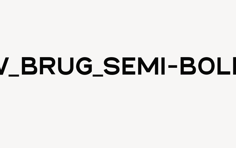 NEW_BRUG_Semi-Bold Font