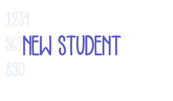 NEW STUDENT font free