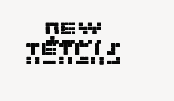 NEW TETRIS Font