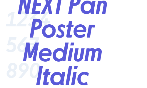 NEXT Pan Poster Medium Italic Font Download