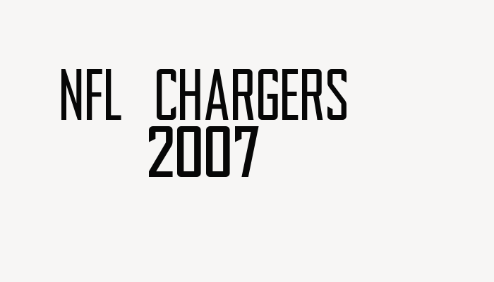 NFL Chargers 2007 font download