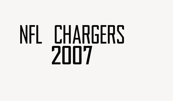 NFL Chargers 2007 Font