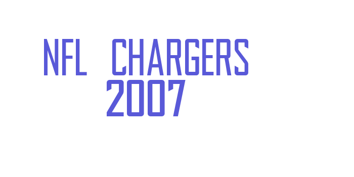 NFL Chargers 2007 Font Download