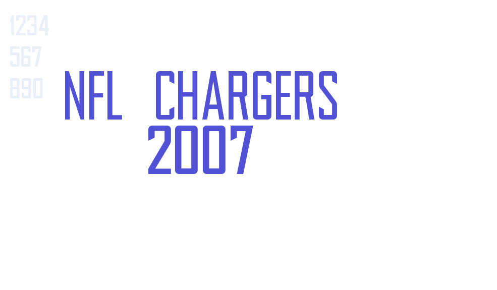 NFL Chargers 2007-font-download