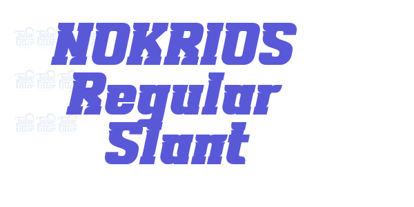 NOKRIOS Regular Slant font