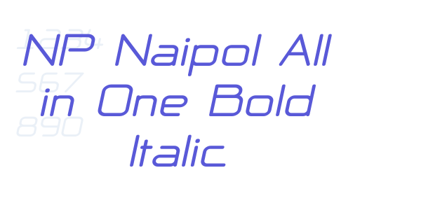 NP Naipol All in One Bold Italic font